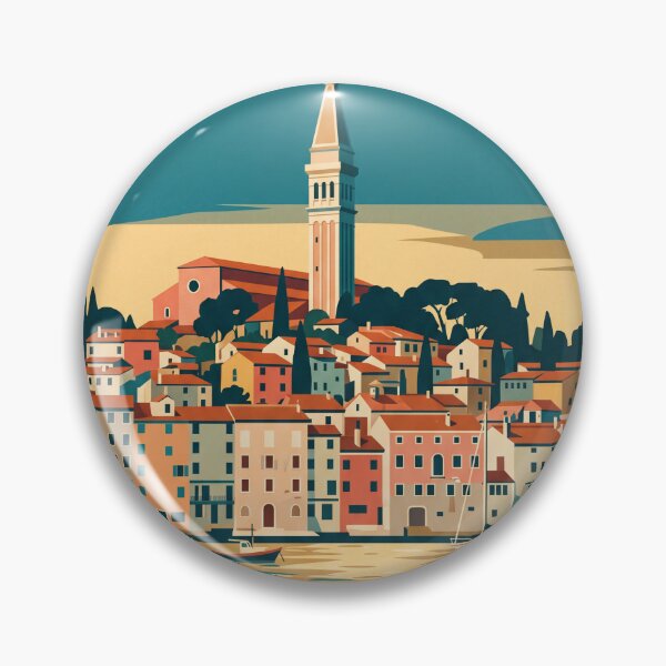 Item preview, Rovinj Croatia Vintage Travel Poster designed and sold by Bomax121.