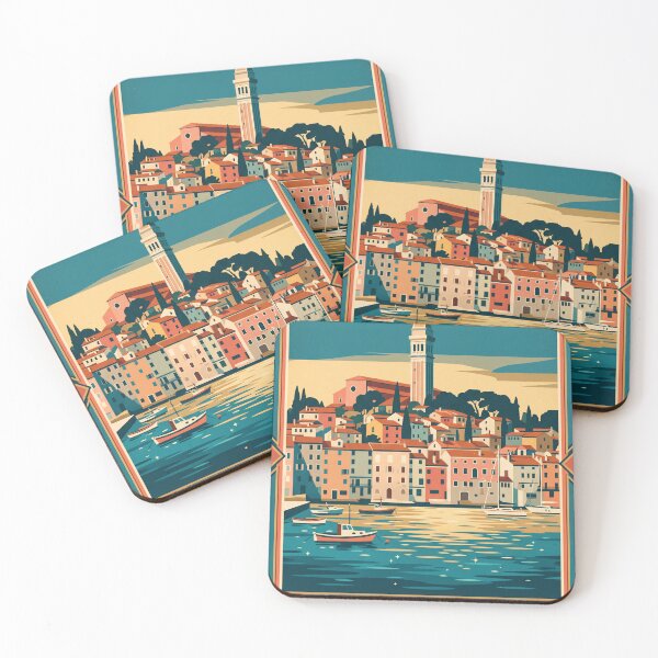 Item preview, Rovinj Croatia Vintage Travel Poster designed and sold by Bomax121.