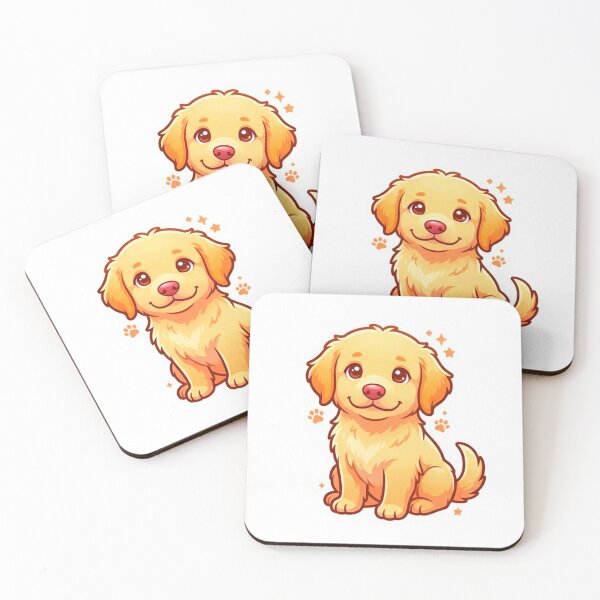 Item preview, Cute Golden Retriever Puppy Kawaii Dog Sticker Design designed and sold by ExploreAura Studio.