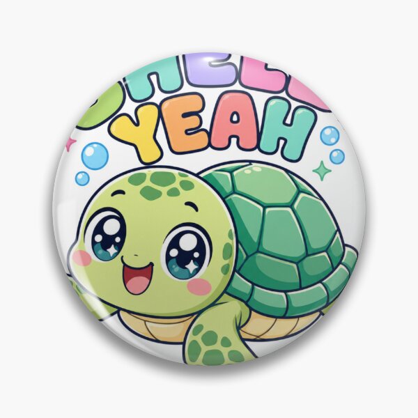 Item preview, Shell Yeah Cute Kawaii Turtle Saying designed and sold by BoosterShop.