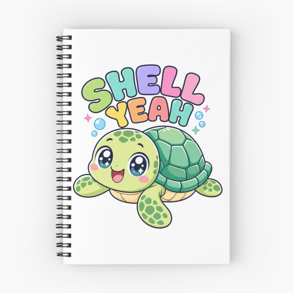 Item preview, Shell Yeah Cute Kawaii Turtle Saying designed and sold by BoosterShop.