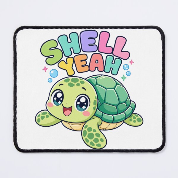 Item preview, Shell Yeah Cute Kawaii Turtle Saying designed and sold by BoosterShop.
