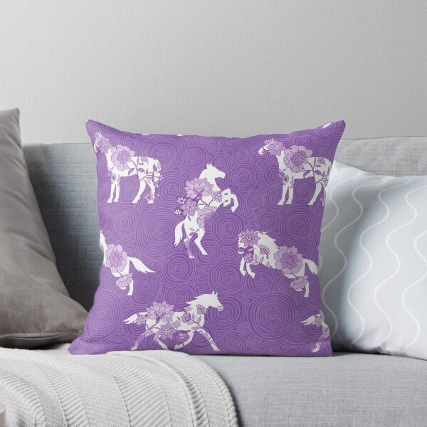 Item preview, Spring Stallion -Monochrome Majestic Plum designed and sold by Fabricatemyart.