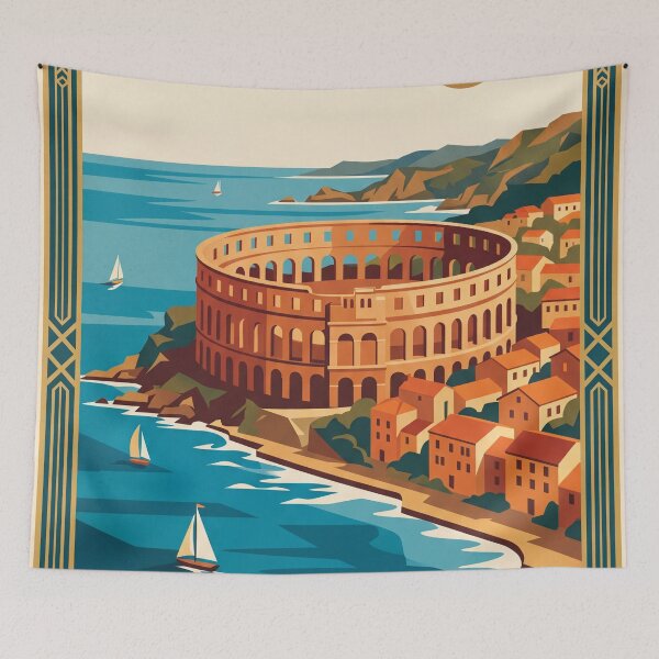 Item preview, Pula Croatia Vintage Travel Poster designed and sold by Bomax121.