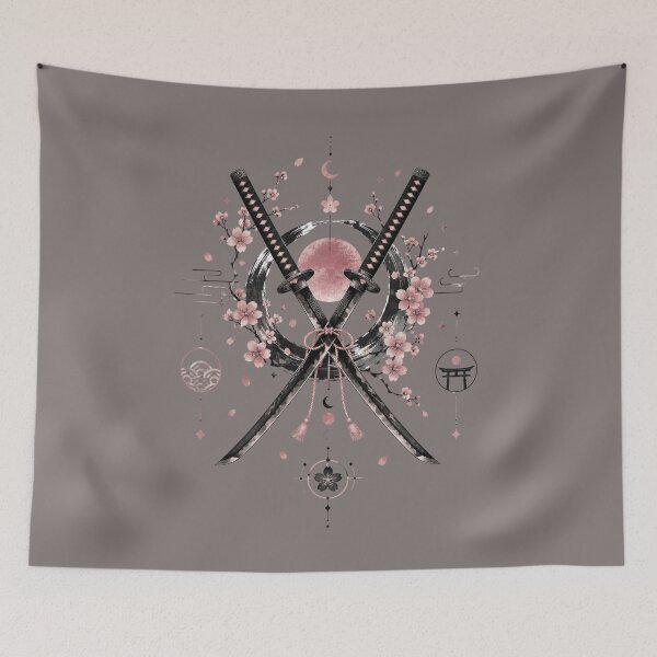 Item preview, Japanese Samurai Katana Sakura Emblem designed and sold by MoodSupplyStudio.