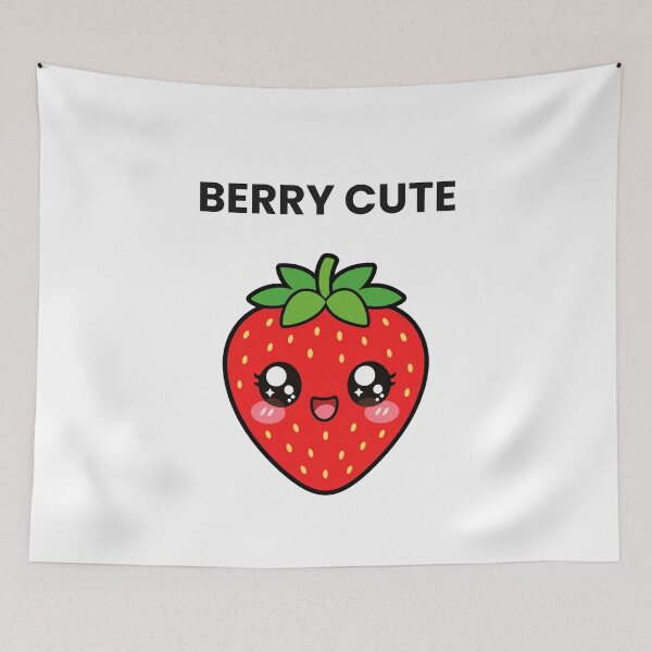 Item preview, Berry Cute Sweet Kawaii Strawberry with Saying designed and sold by BoosterShop.