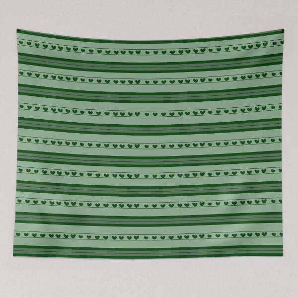 Item preview, Light Green & Dark Green Hearts in Stripes designed and sold by KSimpson838.