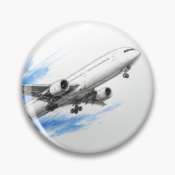 Item preview, Drawing of Airplane Takeoff Pencil Sketch Aviation Art Airliner Illustration designed and sold by EMaviation_.