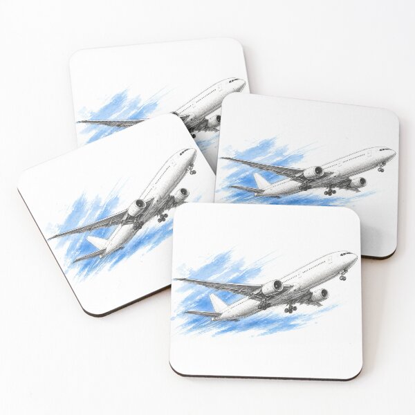 Item preview, Drawing of Airplane Takeoff Pencil Sketch Aviation Art Airliner Illustration designed and sold by EMaviation_.