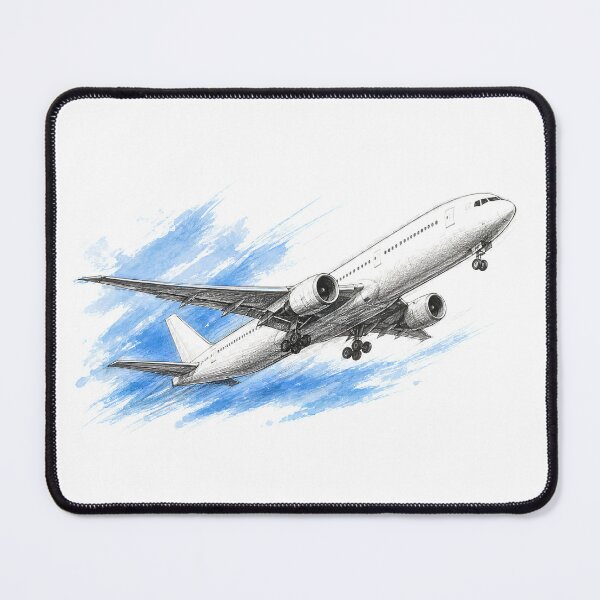 Item preview, Drawing of Airplane Takeoff Pencil Sketch Aviation Art Airliner Illustration designed and sold by EMaviation_.