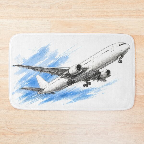 Item preview, Drawing of Airplane Takeoff Pencil Sketch Aviation Art Airliner Illustration designed and sold by EMaviation_.