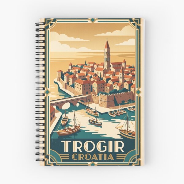 Item preview, Trogir Croatia Vintage Travel Poster designed and sold by Bomax121.