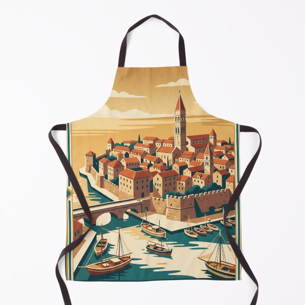 Item preview, Trogir Croatia Vintage Travel Poster designed and sold by Bomax121.