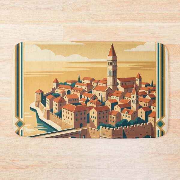 Item preview, Trogir Croatia Vintage Travel Poster designed and sold by Bomax121.