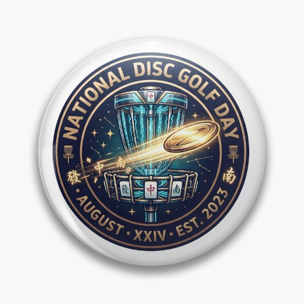 Item preview, National Disc Golf Day Mahjong Tiles Vintage Emblem designed and sold by jcm320.