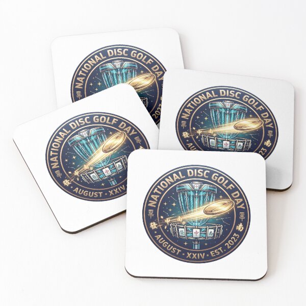 Item preview, National Disc Golf Day Mahjong Tiles Vintage Emblem designed and sold by jcm320.