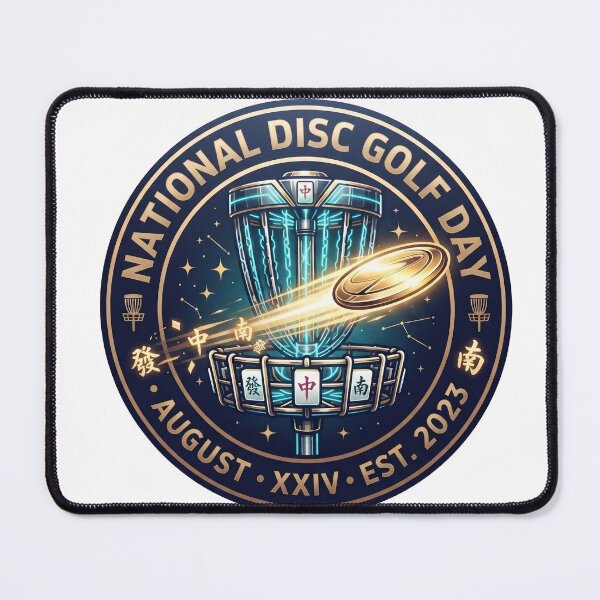 Item preview, National Disc Golf Day Mahjong Tiles Vintage Emblem designed and sold by jcm320.