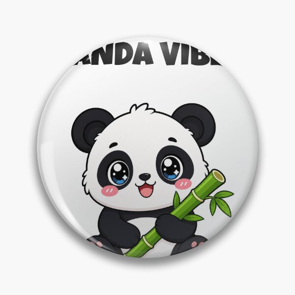 Item preview, Panda Vibes Cute Kawaii Panda with Bamboo designed and sold by BoosterShop.