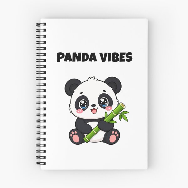 Item preview, Panda Vibes Cute Kawaii Panda with Bamboo designed and sold by BoosterShop.