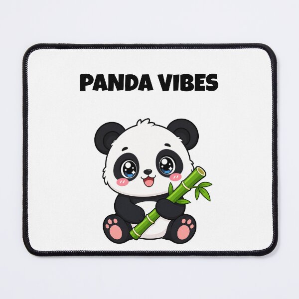 Item preview, Panda Vibes Cute Kawaii Panda with Bamboo designed and sold by BoosterShop.