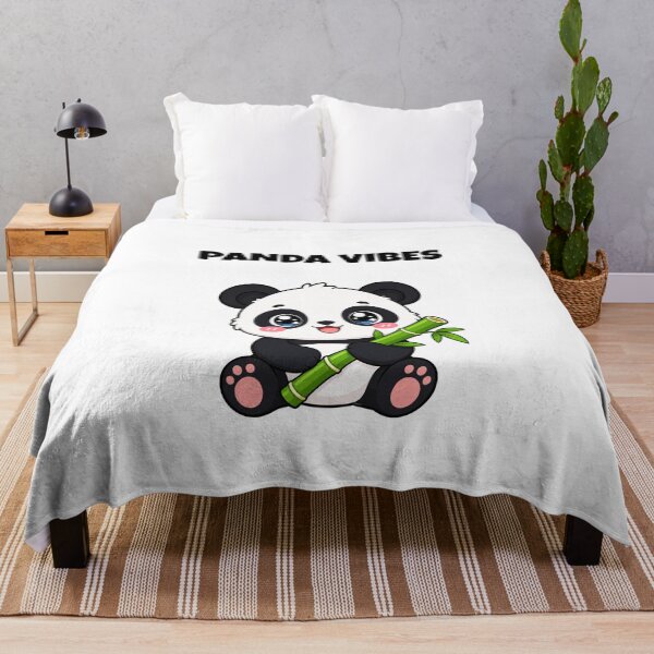 Item preview, Panda Vibes Cute Kawaii Panda with Bamboo designed and sold by BoosterShop.