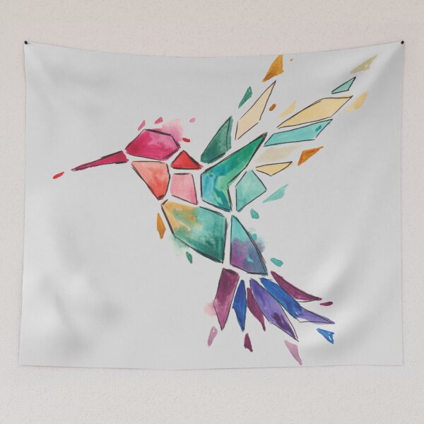 Item preview, hummingbird made with polygons  designed and sold by 123ks.