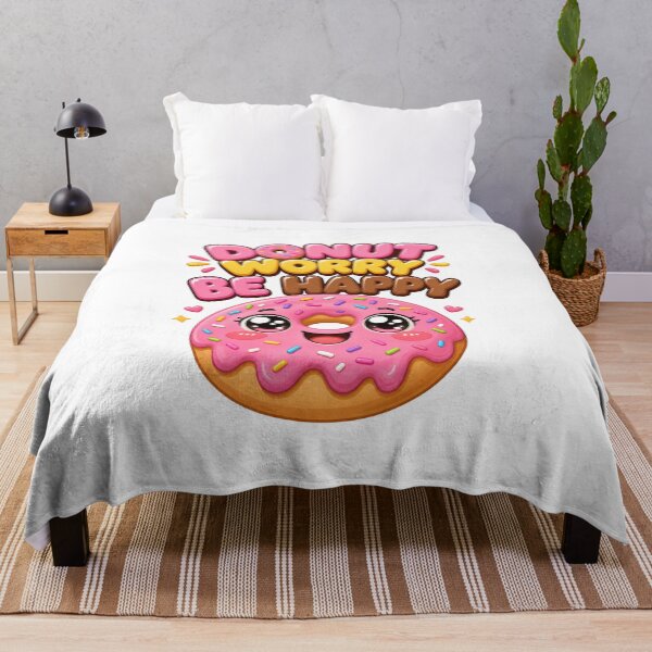 Item preview, Donut Worry Be Happy Cute Kawaii Donut designed and sold by BoosterShop.