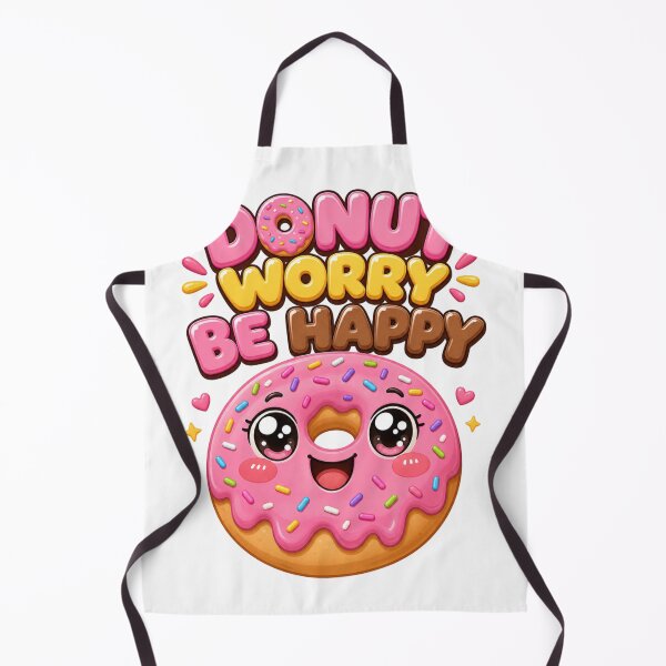 Item preview, Donut Worry Be Happy Cute Kawaii Donut designed and sold by BoosterShop.