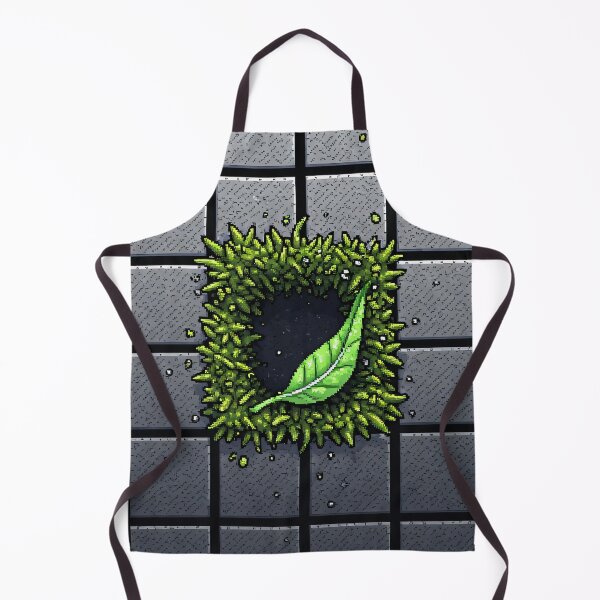 Item preview, Green leaf in a square hedge hole designed and sold by Mianku | Für das Leben.