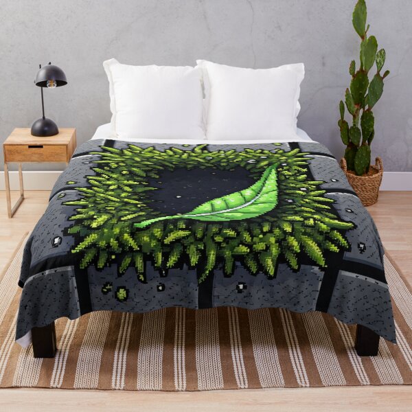 Item preview, Green leaf in a square hedge hole designed and sold by Mianku | Für das Leben.