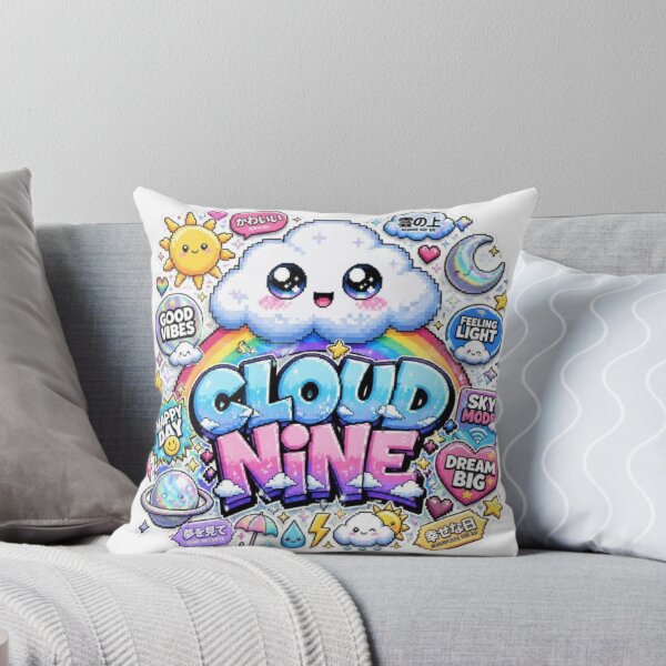 Item preview, Cloud Nine – Dreamy Pixel Cloud Gaming Sticker | Cute Neon Sky Vinyl Decal designed and sold by Stylestickers55.