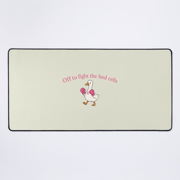 Item preview, Off To Fight The Bad Cells Breast Cancer Chemotherapy Get Well Soon Retro Duck Goose designed and sold by modoodles357.