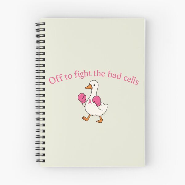 Item preview, Off To Fight The Bad Cells Breast Cancer Chemotherapy Get Well Soon Retro Duck Goose designed and sold by modoodles357.