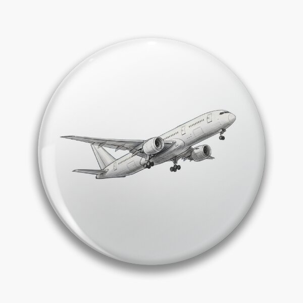 Item preview, Airplane Climbing Takeoff Hand Drawn Aviation Sketch Artistic Airliner Drawing designed and sold by EMaviation_.