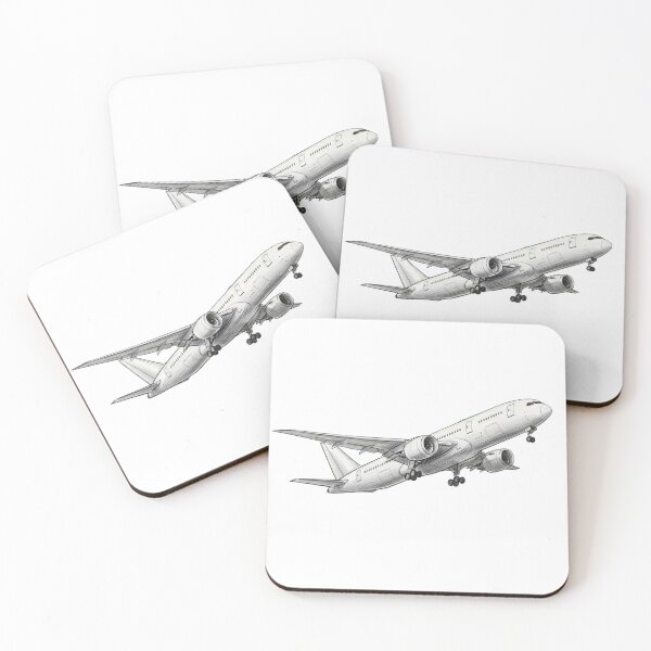 Item preview, Airplane Climbing Takeoff Hand Drawn Aviation Sketch Artistic Airliner Drawing designed and sold by EMaviation_.