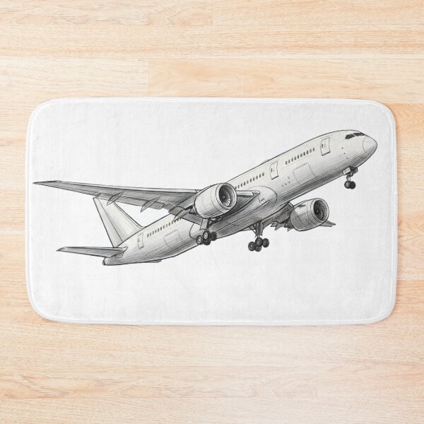 Item preview, Airplane Climbing Takeoff Hand Drawn Aviation Sketch Artistic Airliner Drawing designed and sold by EMaviation_.