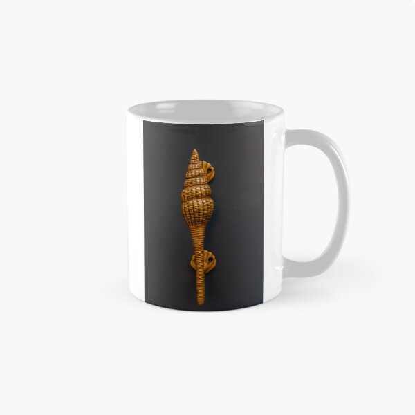 Item preview, Ornate Gold Conch Door Handle On Dark Door — Vintage Brass Shell Pull Decorative Nautical Hardware designed and sold by Nmallia.