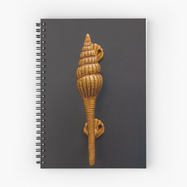 Item preview, Ornate Gold Conch Door Handle On Dark Door — Vintage Brass Shell Pull Decorative Nautical Hardware designed and sold by Nmallia.