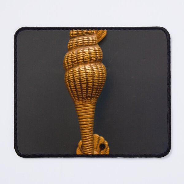 Item preview, Ornate Gold Conch Door Handle On Dark Door — Vintage Brass Shell Pull Decorative Nautical Hardware designed and sold by Nmallia.