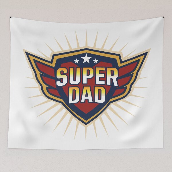 Item preview, Super Dad Hero Shield & Wings Best Dad Father's Day Gift for Everyday Heroes designed and sold by MoqunaDesign.