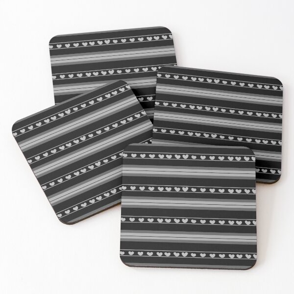 Item preview, Black & Gray Hearts in Stripes designed and sold by KSimpson838.