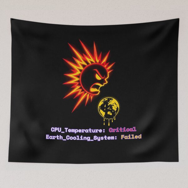 Item preview, Angry Overheating Sun - Global Warming System Error designed and sold by GLITCH & SOUL.