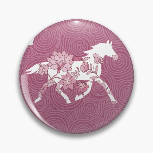 Item preview, Spring Stallion -Monochrome Raspberry Rose designed and sold by Fabricatemyart.