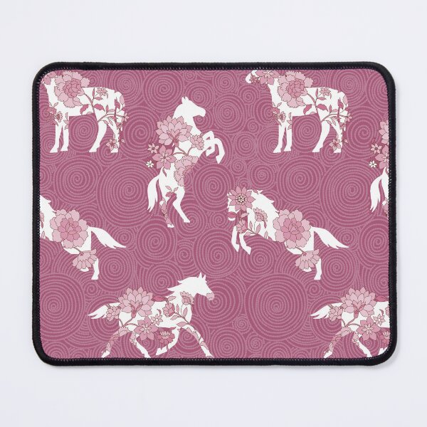Item preview, Spring Stallion -Monochrome Raspberry Rose designed and sold by Fabricatemyart.