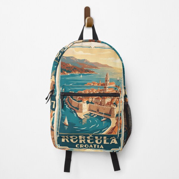 Item preview, Korčula Croatia Vintage Travel Poster designed and sold by Bomax121.