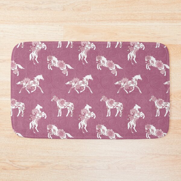 Item preview, Spring Stallion -Monochrome Raspberry Rose designed and sold by Fabricatemyart.