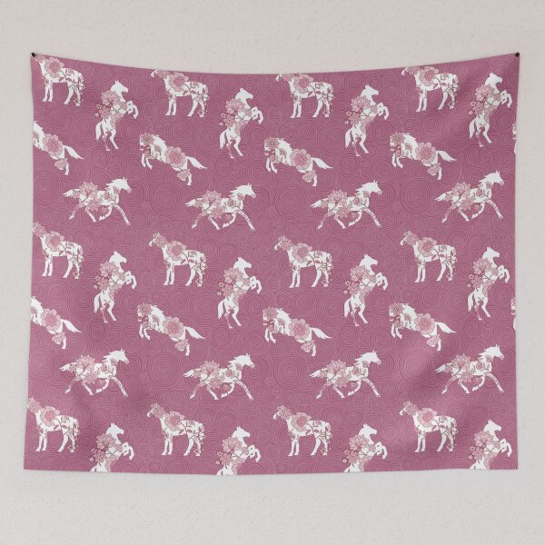 Item preview, Spring Stallion -Monochrome Raspberry Rose designed and sold by Fabricatemyart.