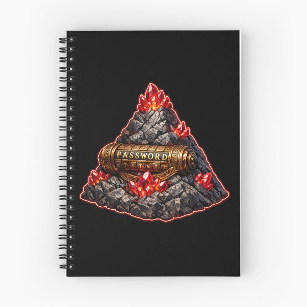 Item preview, Crystal Pyramid & Gold Vault Lock - Dark Fantasy Art designed and sold by ArtoryWorks.