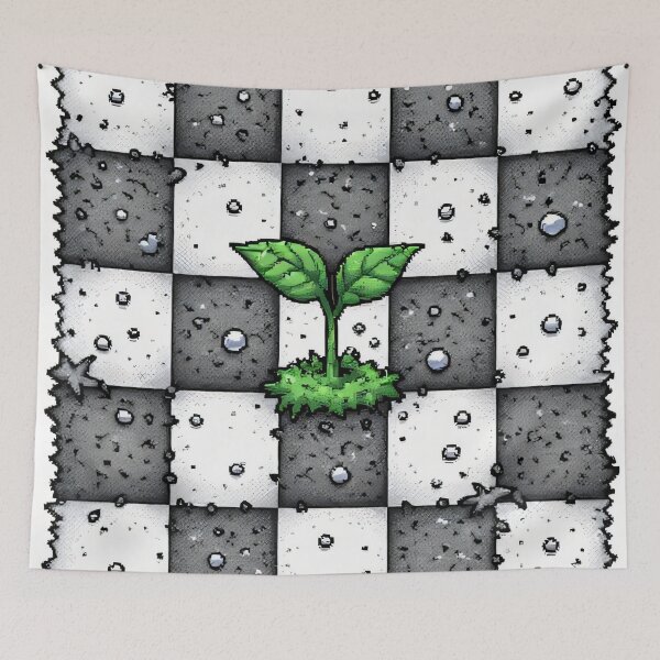 Item preview, A small sprout on a chessboard of life designed and sold by Mianku | Für das Leben.