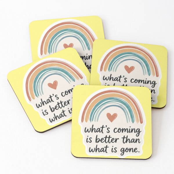 Item preview, Whats Coming Is Better Than What Is Gone Boho Rainbow - Quote Sticker designed and sold by Scro-Ciob-Shop.